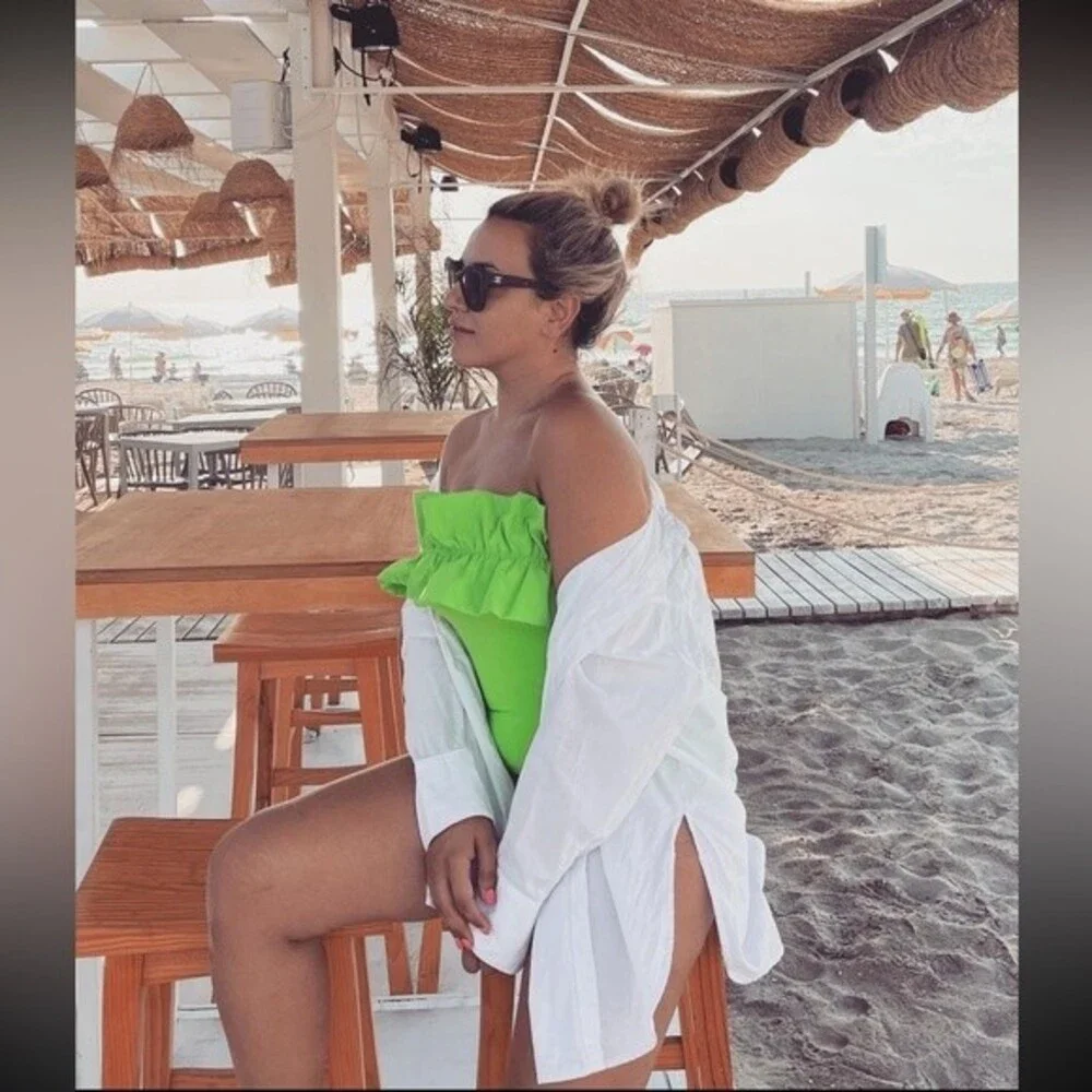 ZARA LARGE RUFFLE SWIMSUIT - Picture 5 of 6